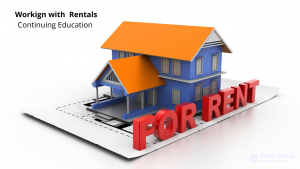 Working with Rentals continuing education for real estate agents